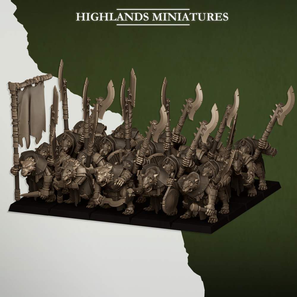 Vermin Vanguard (command group included)- packs 10, 20 or 30 miniatures