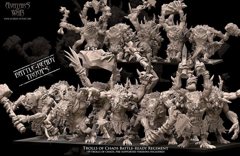 Trolls of Chaos Battle-Ready regiment (Pack 5 units)