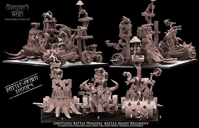 Grotling Wagons Battle-Ready regiment