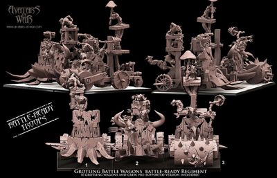 Grotling Wagons Battle-Ready regiment