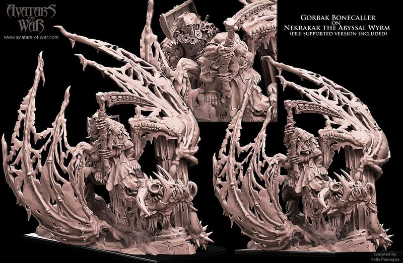 Orc Necromancer on Abyssal Wyrm