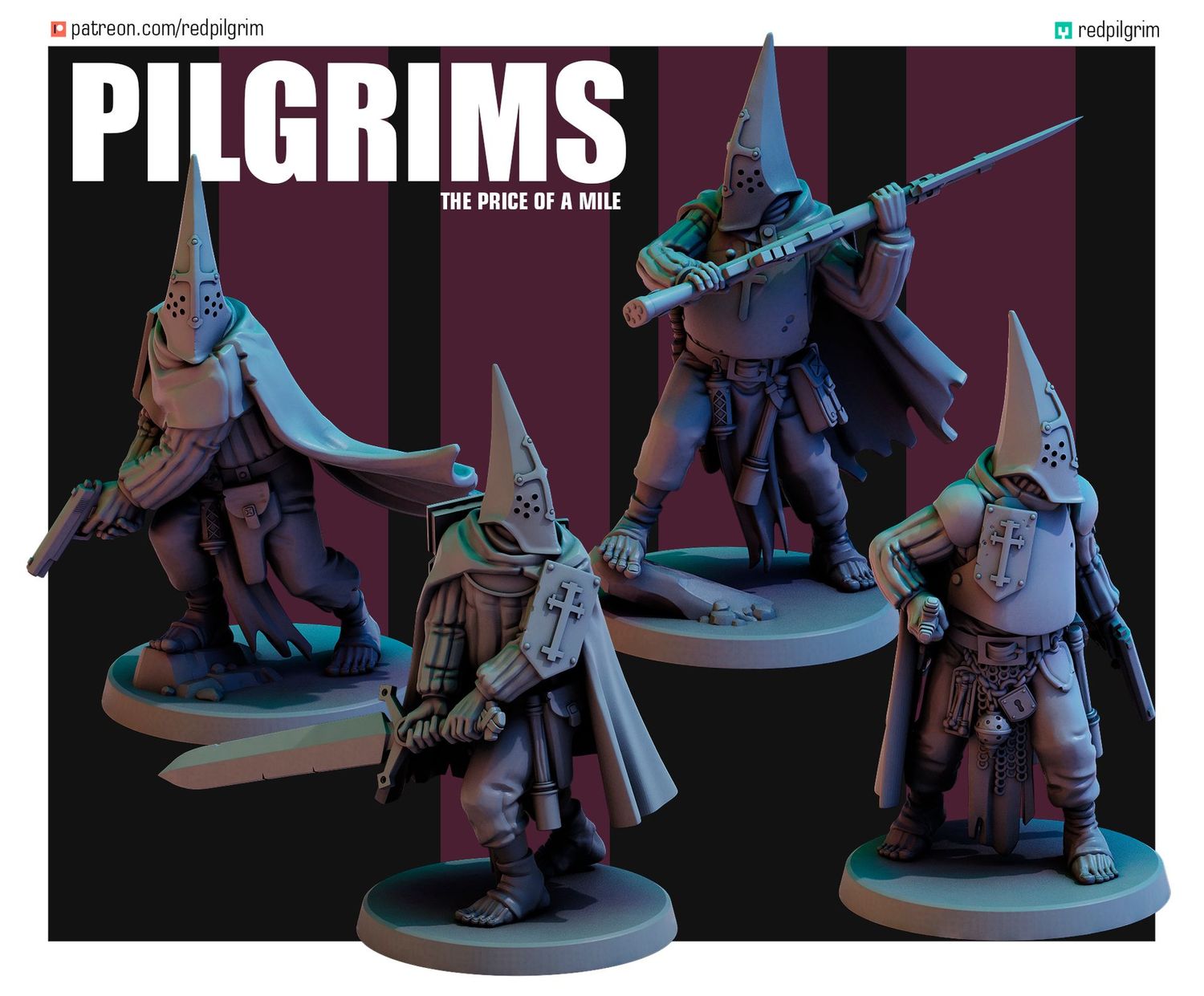 Trench Crusade - Pilgrims (pack 4 units ) Trench Crusade - Pilgrims (pack 4 units )