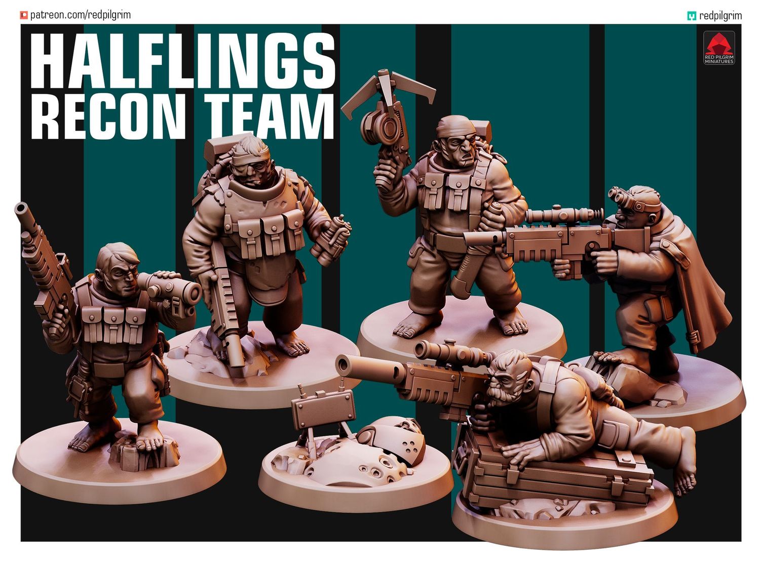 Halflings Recon Team  (pack 5 units )