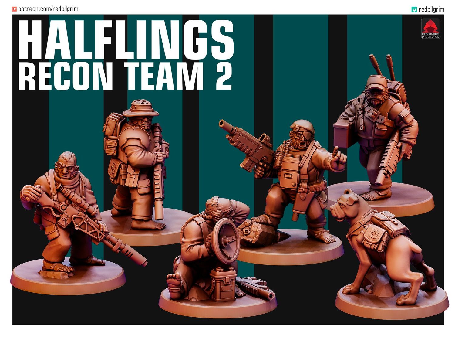 Halflings Recon Team 2 (pack 5 units )