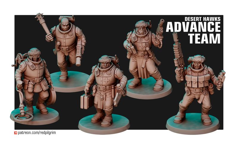 Desert Hawks Advance Team  (pack 5 units )