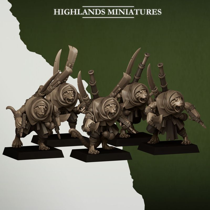 Sewer Vermin Smugglers - packs 10, 20  or 30 miniatures