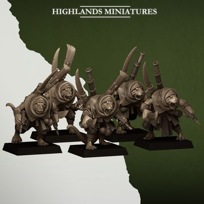 Sewer Vermin Smugglers - packs 10, 20  or 30 miniatures