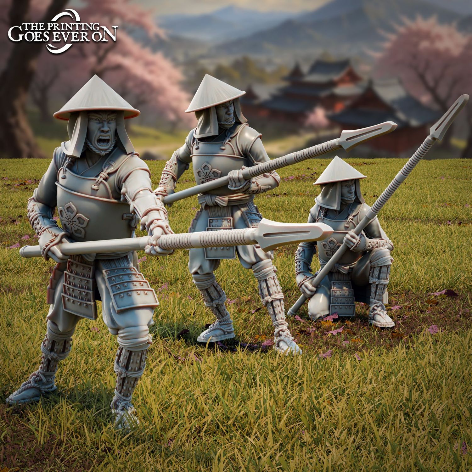 Ashigaru Spearmen (3 units)- "Chapter 51-Tales Of The Jade Empire"
