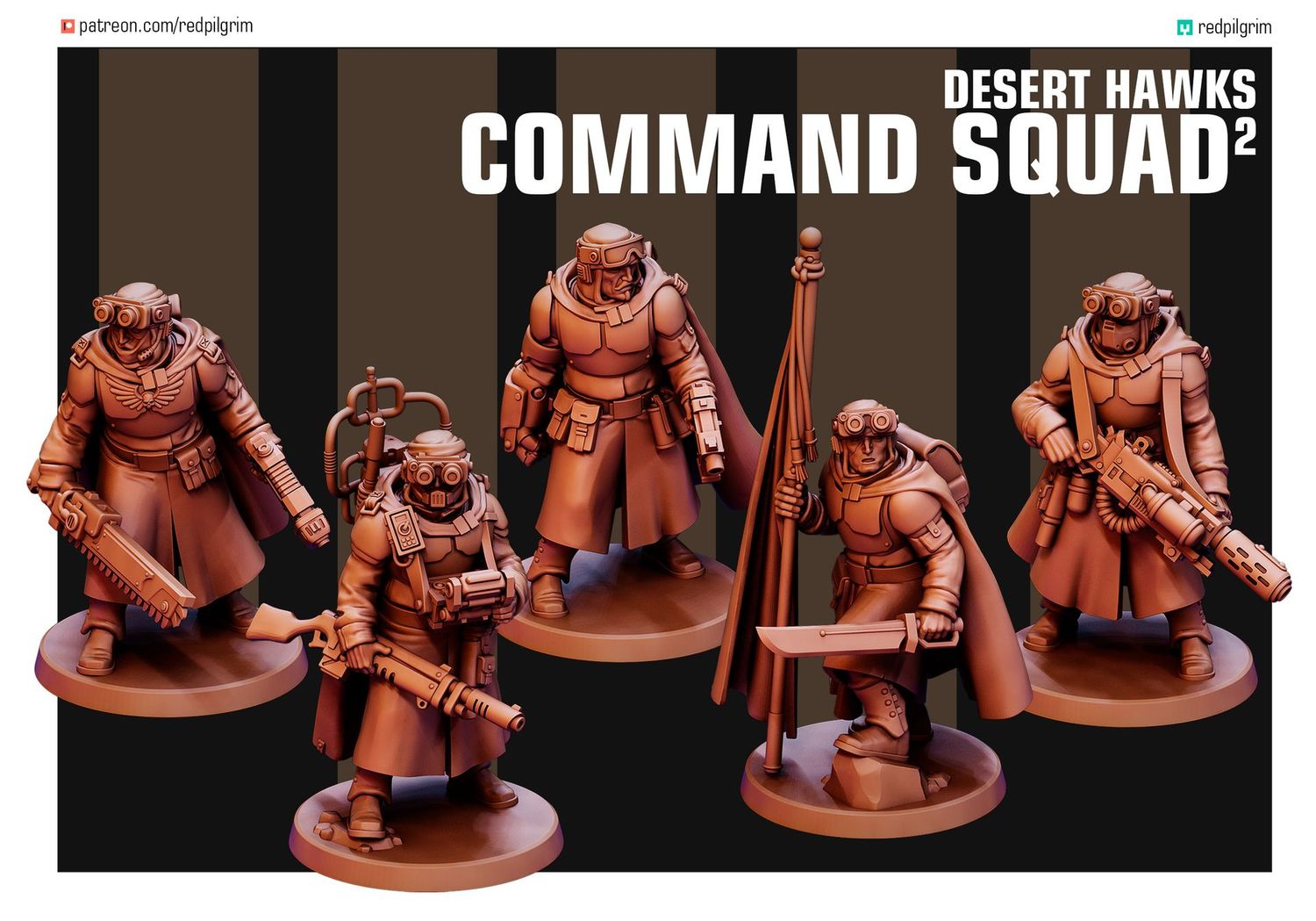 Desert Hawks Command Squad  2 (pack 5 units )