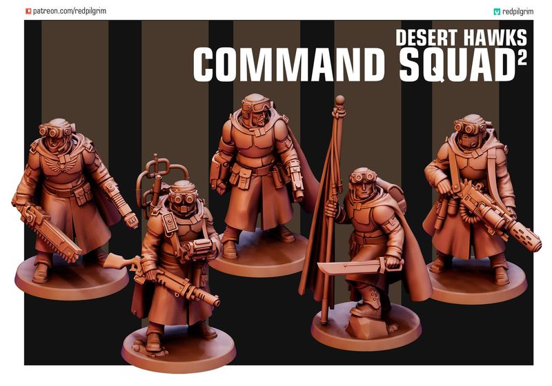 Desert Hawks Command Squad  2 (pack 5 units )