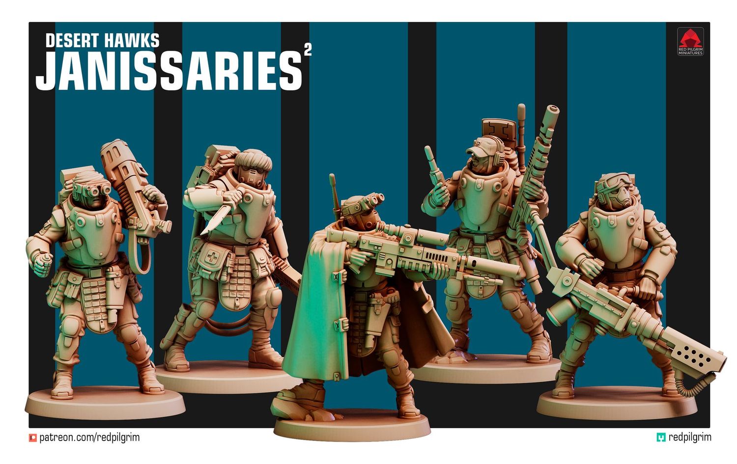 Desert Hawks Janissaries 2  part 2 (pack 5 units)