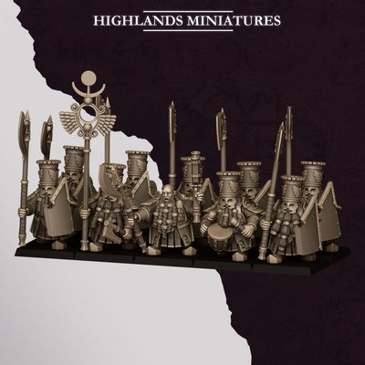 Marduk Heavy Guards (command group included)- packs 10, 20 or 30 miniatures