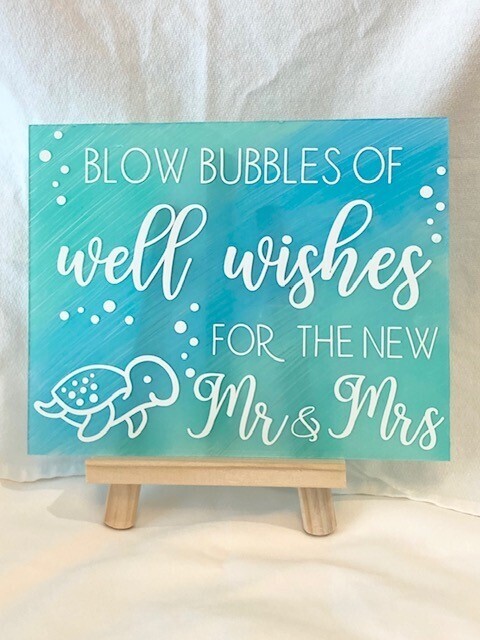 Blow Bubbles Sign + Stand