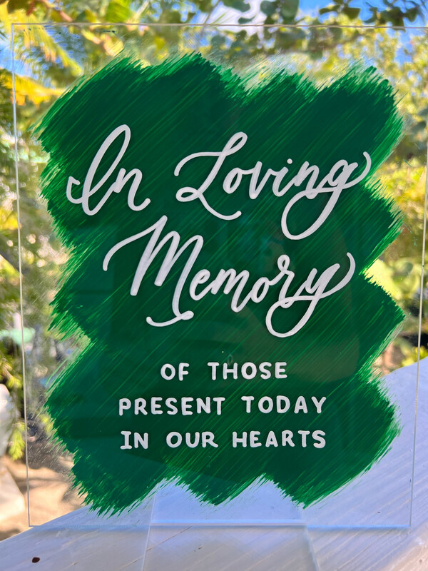 In Loving Memory Table Top Sign