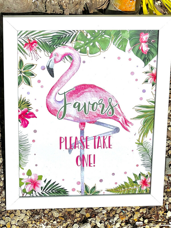 Flamingo Favor Sign