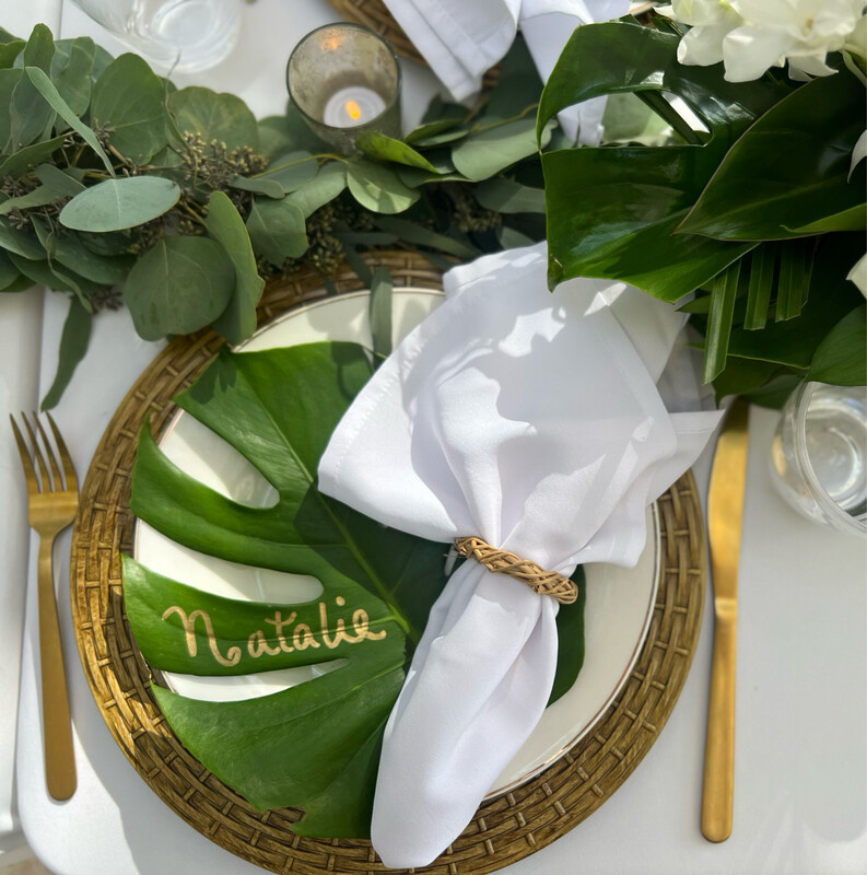 Monstera Leaf Guest Place Card