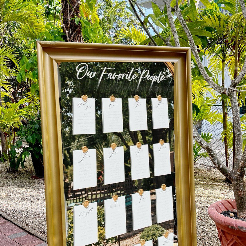 Guest Seating Chart Mirror