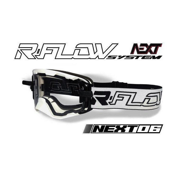 Masque Enduro anti-buée NEXT Noir/Blanc RFLOW