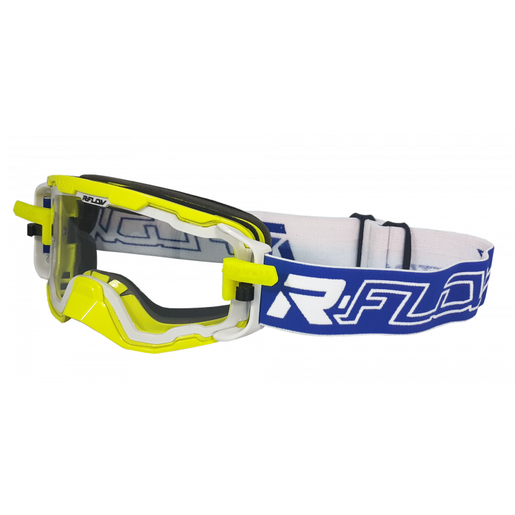 Masque Enduro anti-buée NEXT Jaune/Bleu RFLOW