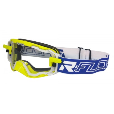 Masque Enduro anti-buée NEXT Jaune/Bleu RFLOW