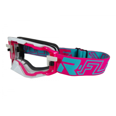 Masque Enduro anti-buée NEXT Blanc/Rose RFLOW