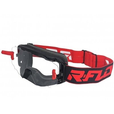 Masque Enduro anti-buée NEXT Noir/Rouge RFLOW