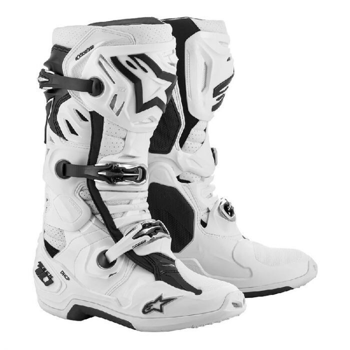 Botte Tech-10 Blanc/Noir ALPINESTARS