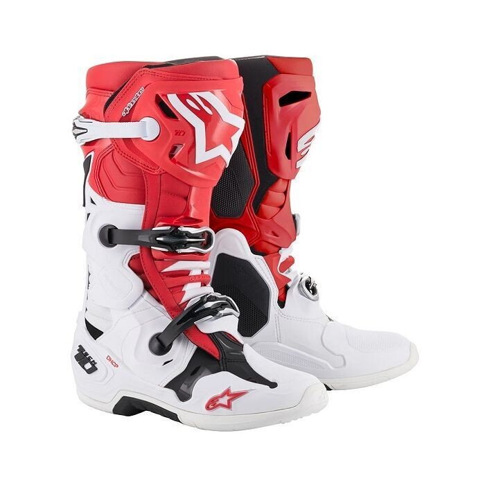 Botte Tech-10 Rouge/Blanc ALPINESTARS