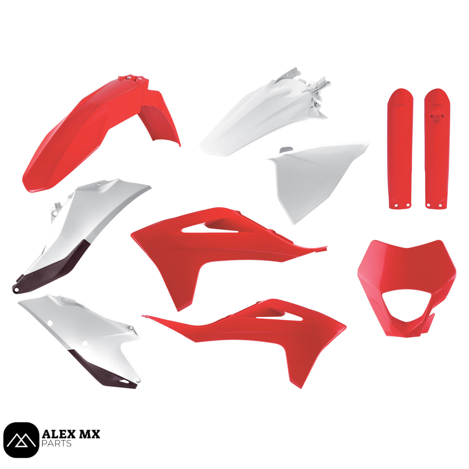 Kit plastique Enduro GASGAS Blanc / Rouge RTECH