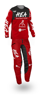 Tenue HARD ENDURO AUVERGNE Rouge / Blanc