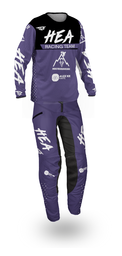 Tenue HARD ENDURO AUVERGNE Violet / Noir