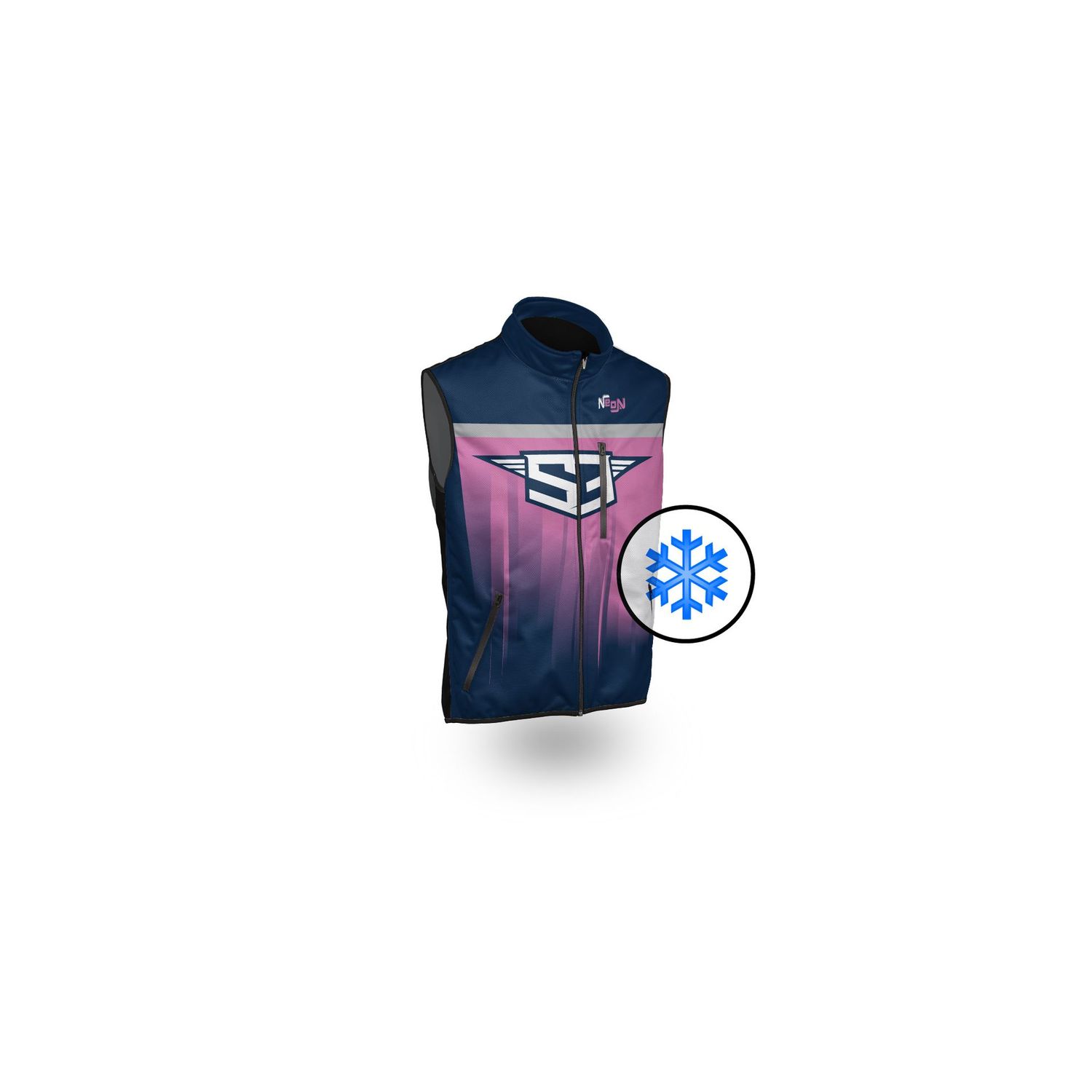 Veste Sans Manche Neon ROSE / BLEU S3