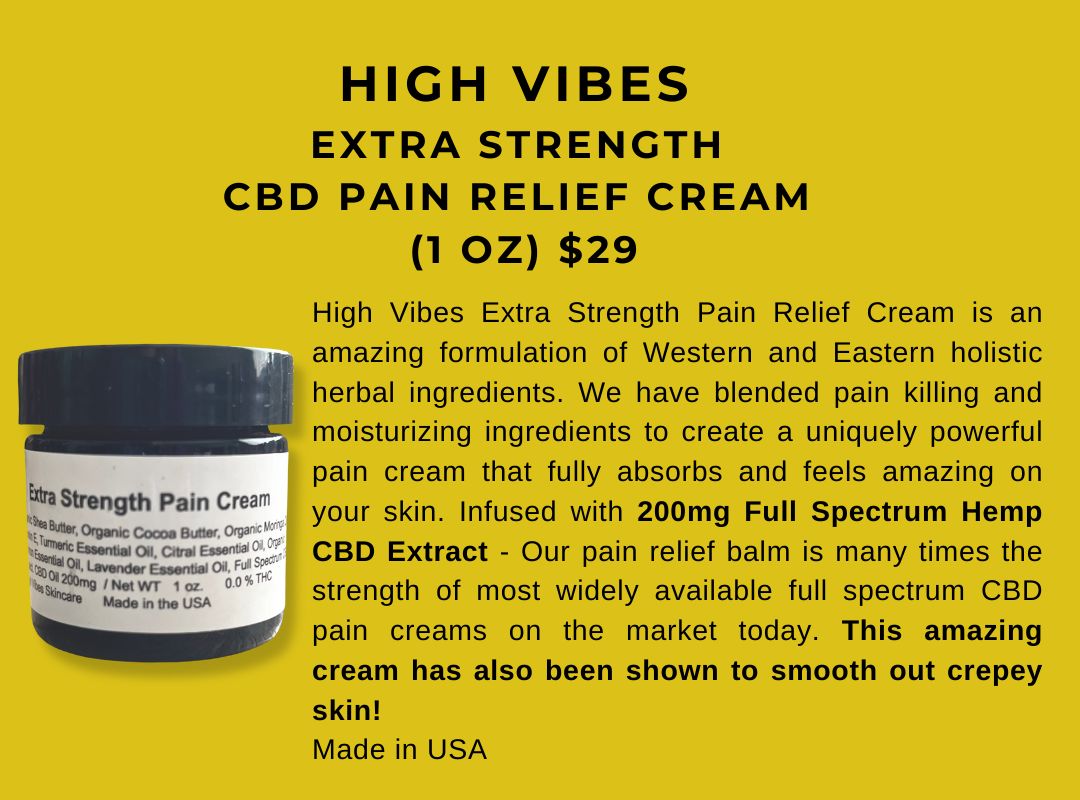 High Vibes Extra Strength CBD Pain Relief Cream (1 oz)