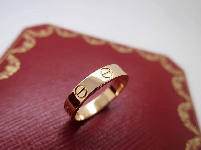 Cartier Mini LOVE Ring in Rose Gold with Certificate + Box