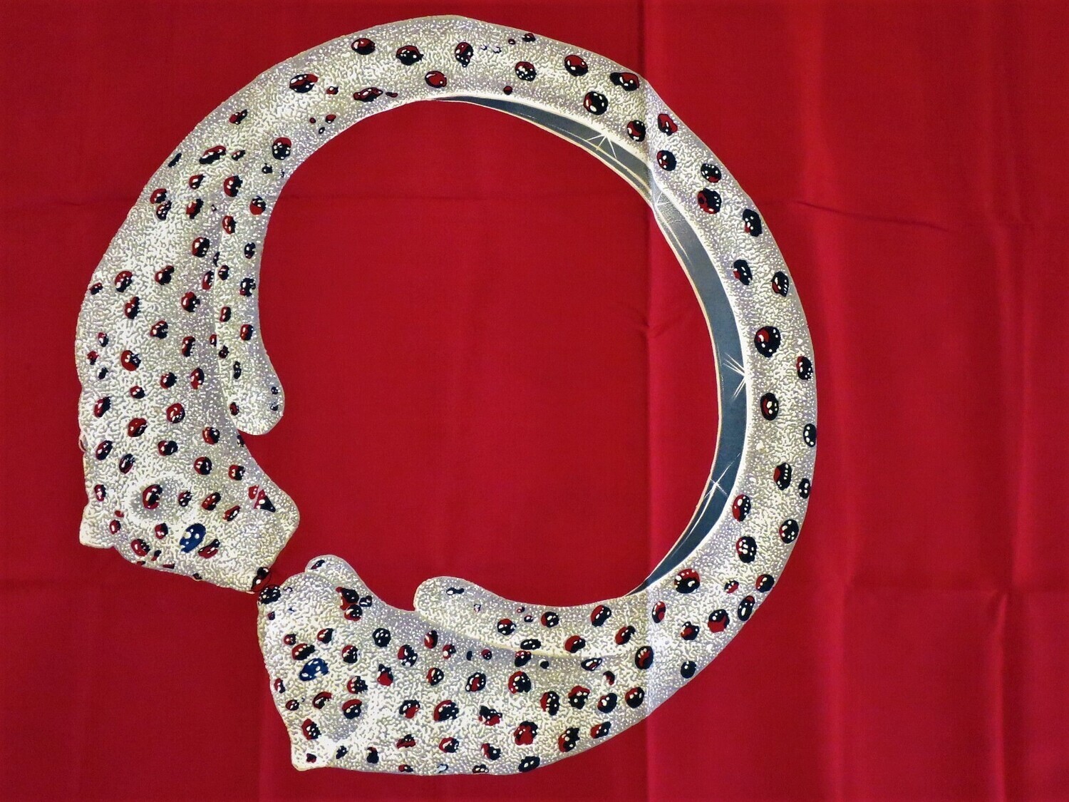 Vintage Cartier Silk Scarf with Panthere Leopard motif
