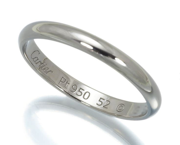 Cartier 1895 Wedding Band with Certificate of Authenticity 2.5mm Wide in Ring Size 6