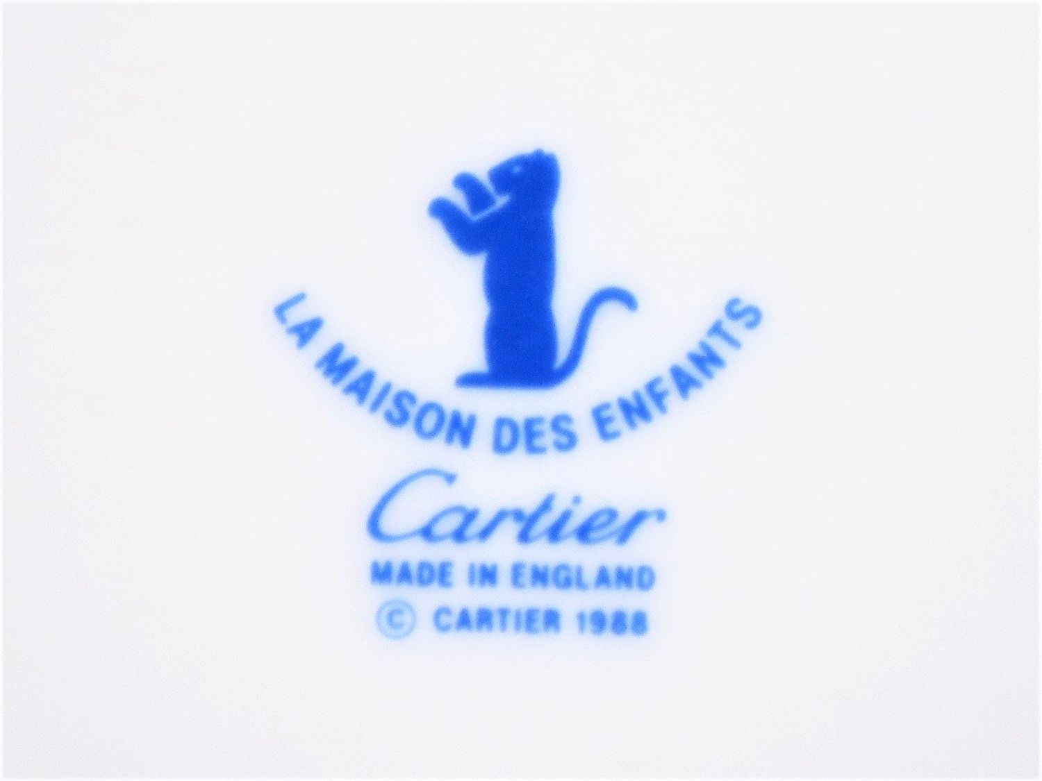 Vintage Cartier Baby Panthers Bowl Fine English Bone China