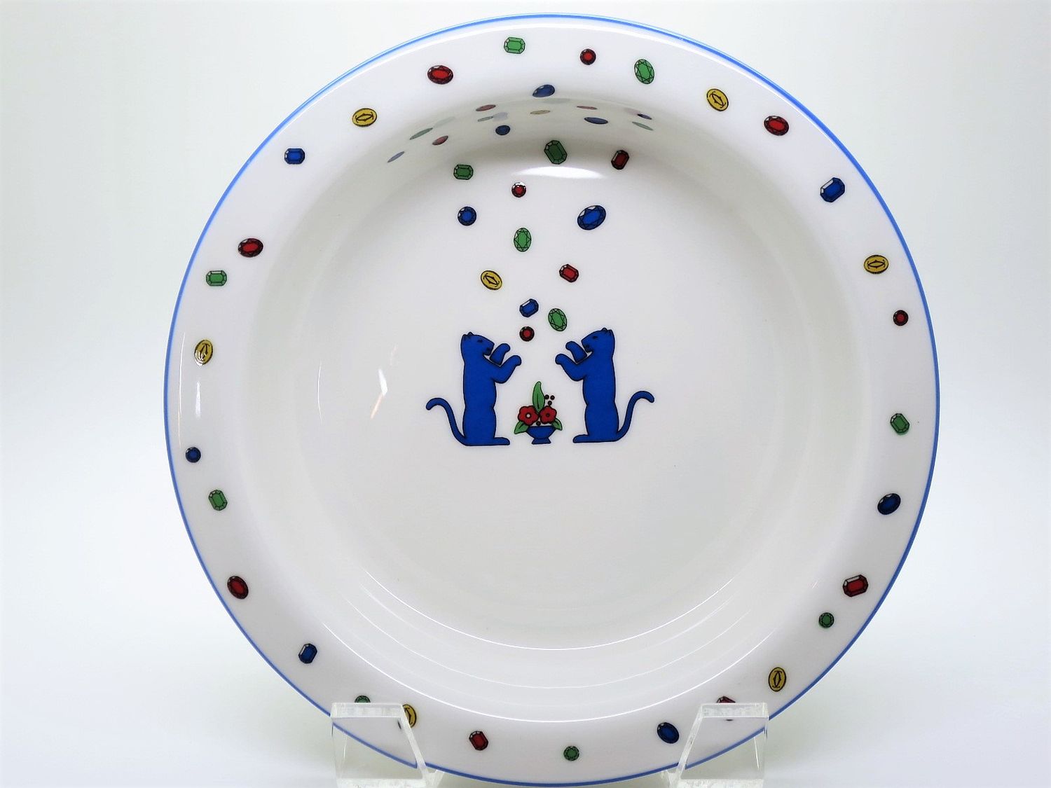 Vintage Cartier Baby Panthers Bowl Fine English Bone China