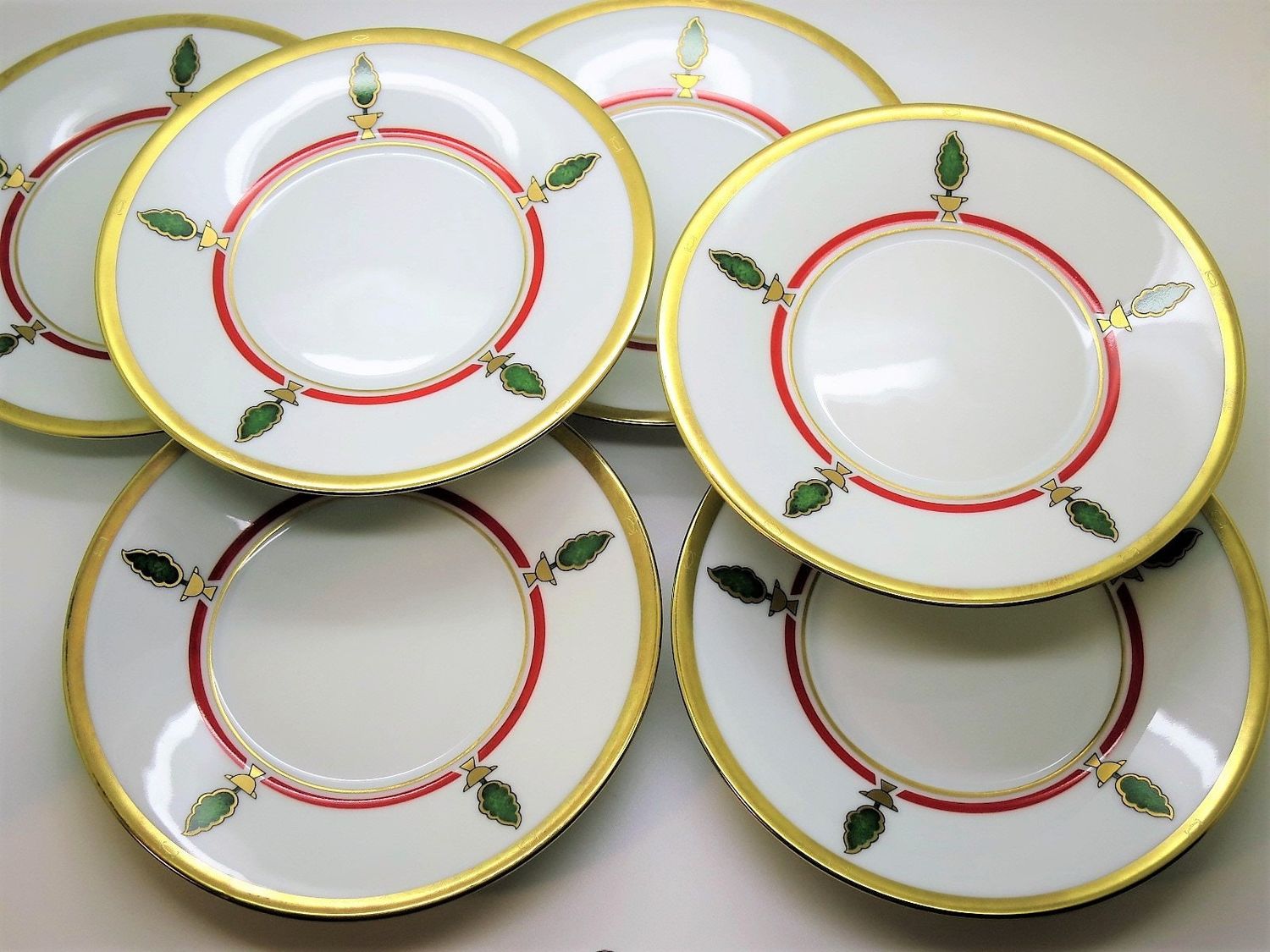 Limoges Porcelain for Cartier Cup + Saucers Set of 6