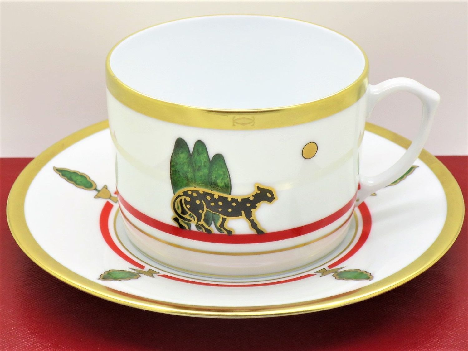 Limoges Porcelain for Cartier Cup + Saucers Set of 6