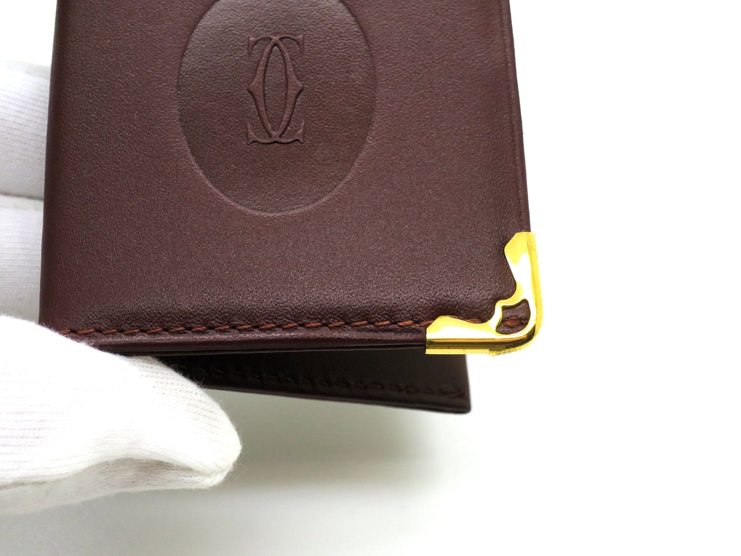 Vintage Cartier Photo Holder Classic Burgundy