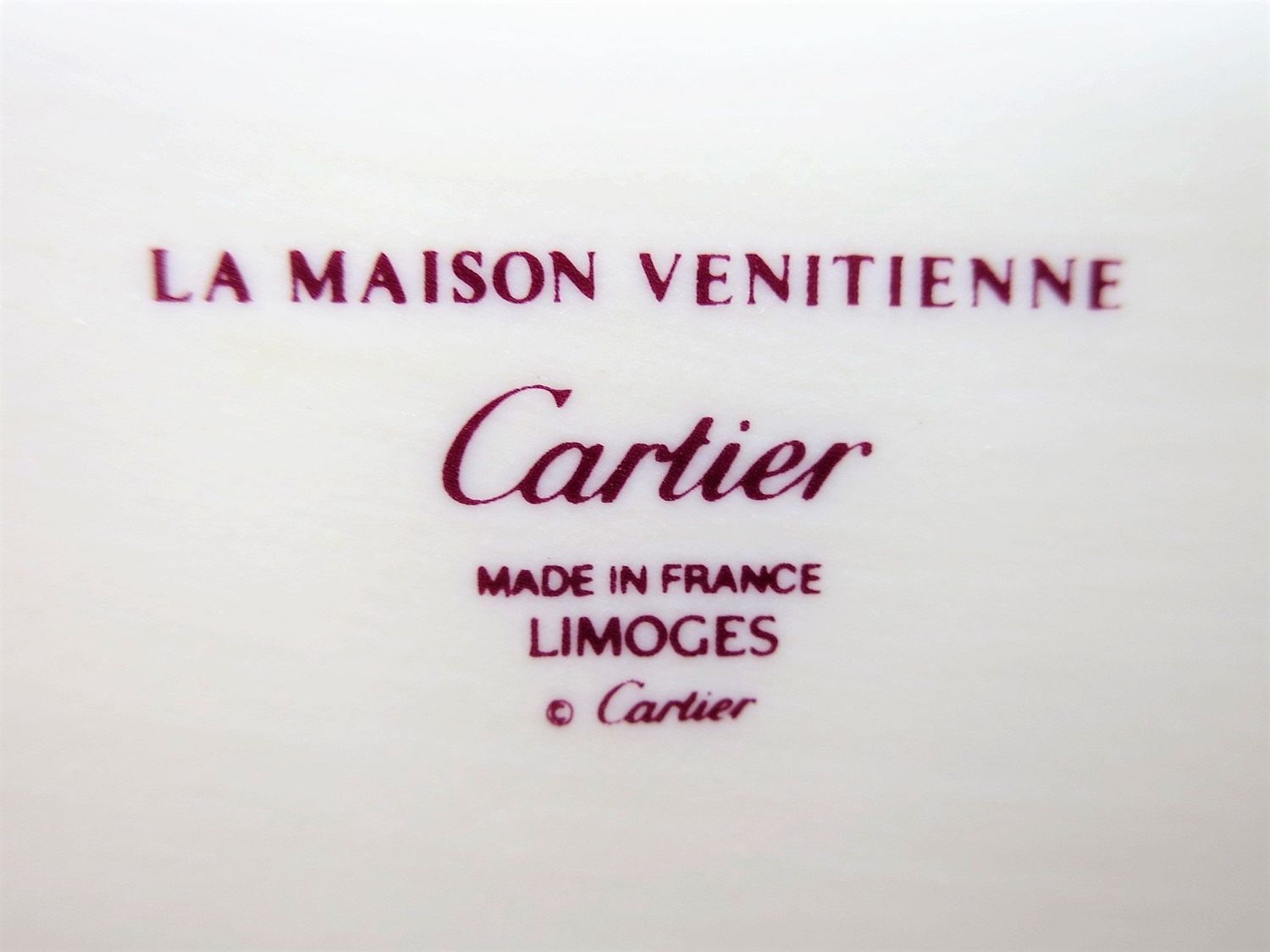 Cartier Trinket Tray Large Size Limoges Porcelain