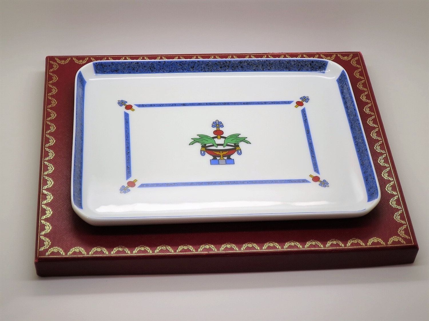 Cartier Trinket Tray Large Size Limoges Porcelain