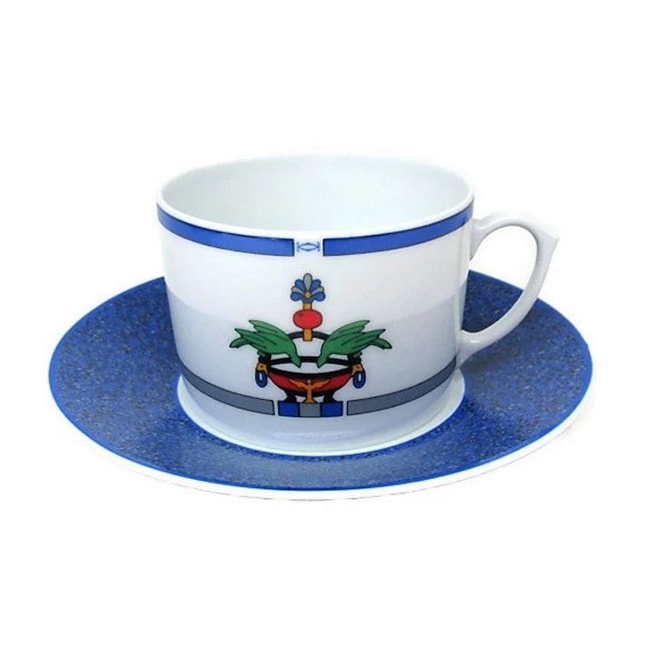 Vintage Cartier Cup + Saucer Set of 2 French Limoges Porcelain