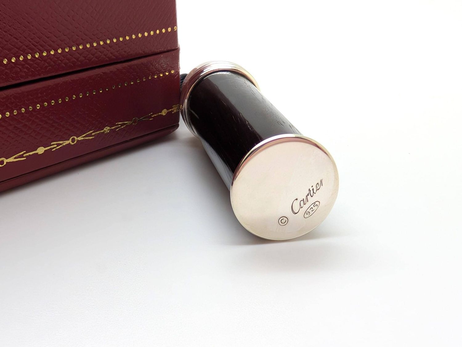 Vintage Cartier Amulet Pendant in Solid Sterling Silver + Precious Ebony