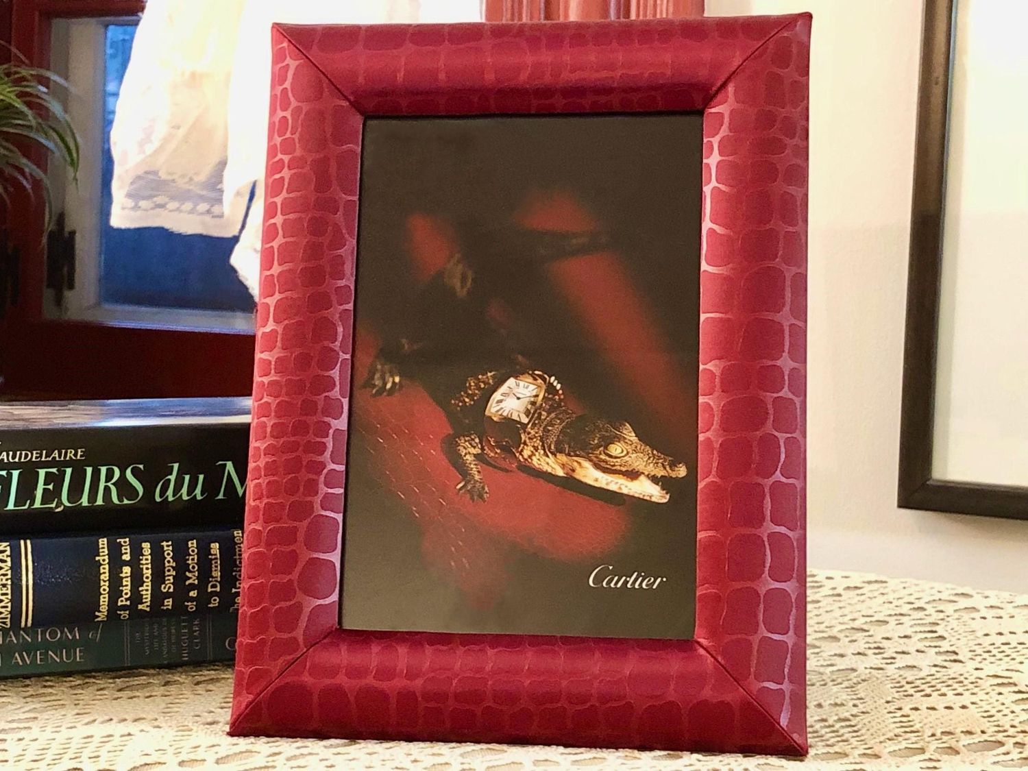 Cartier Photo Frame in Vintage Silk