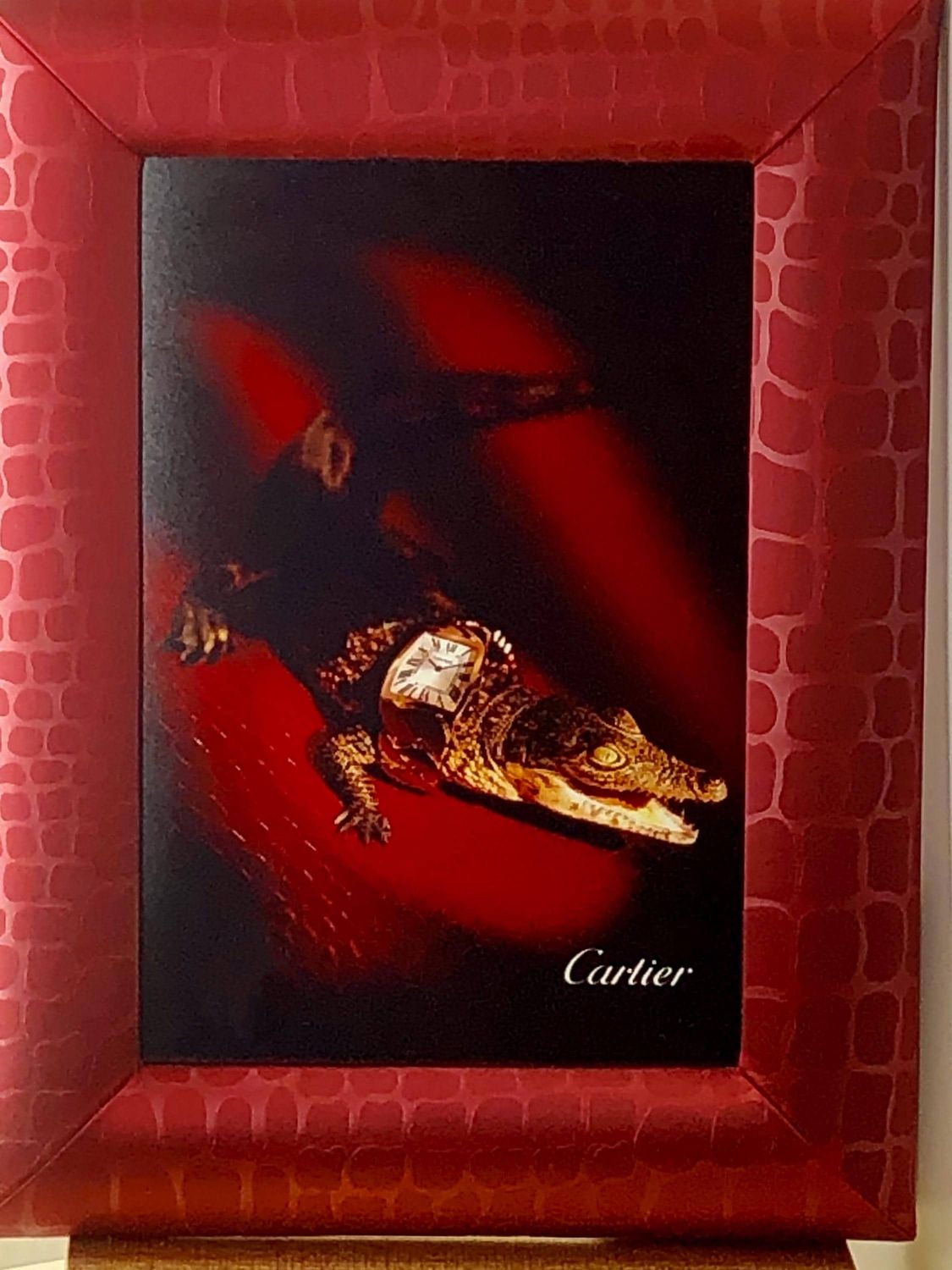 Cartier Photo Frame in Vintage Silk