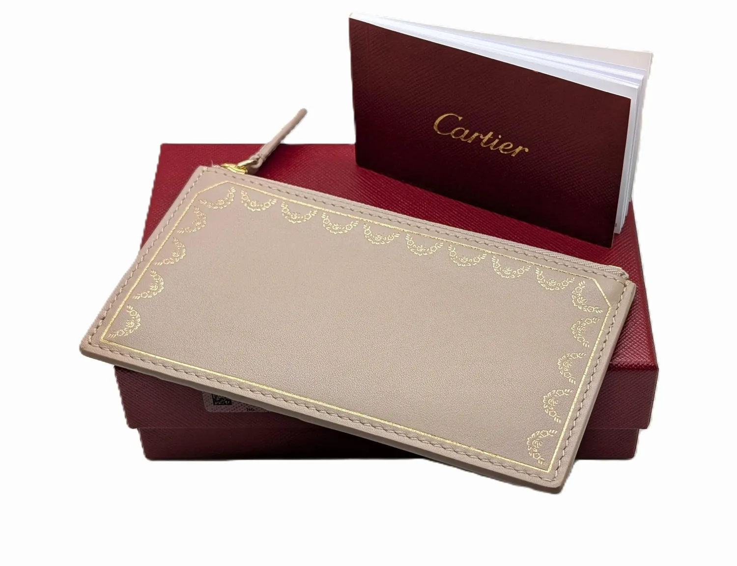 Cartier Credit Card Case Garland Series with Product Tag, Booklet + Box 
