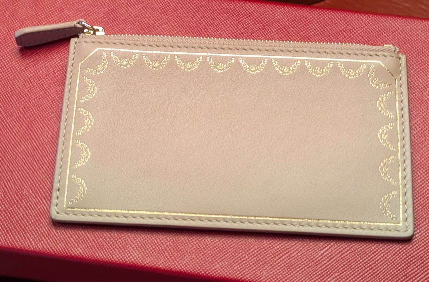 Cartier Credit Card Case Garland Series in Champagne and Gold