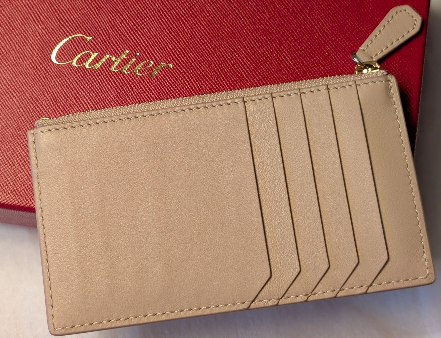 Cartier Credit Card Case Garland Series in Champagne and Gold